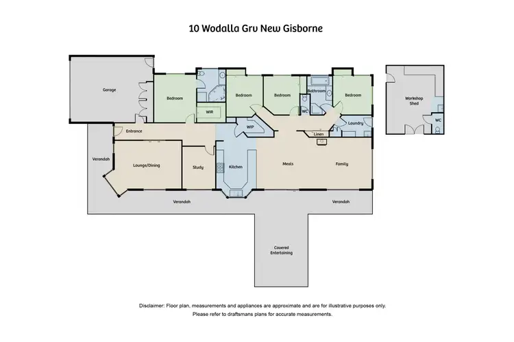 Floorplan of Homely house listing, 10 Wodalla Grove, New Gisborne VIC 3438