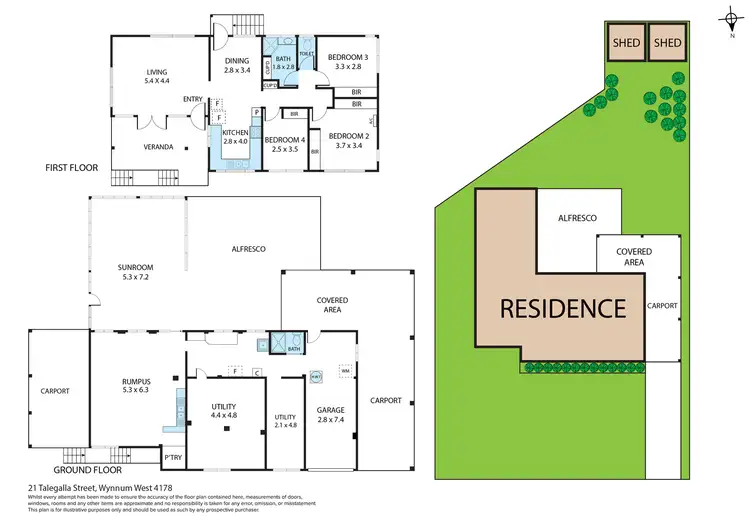 Floorplan of Homely house listing, 21 Talegalla Street, Wynnum West QLD 4178