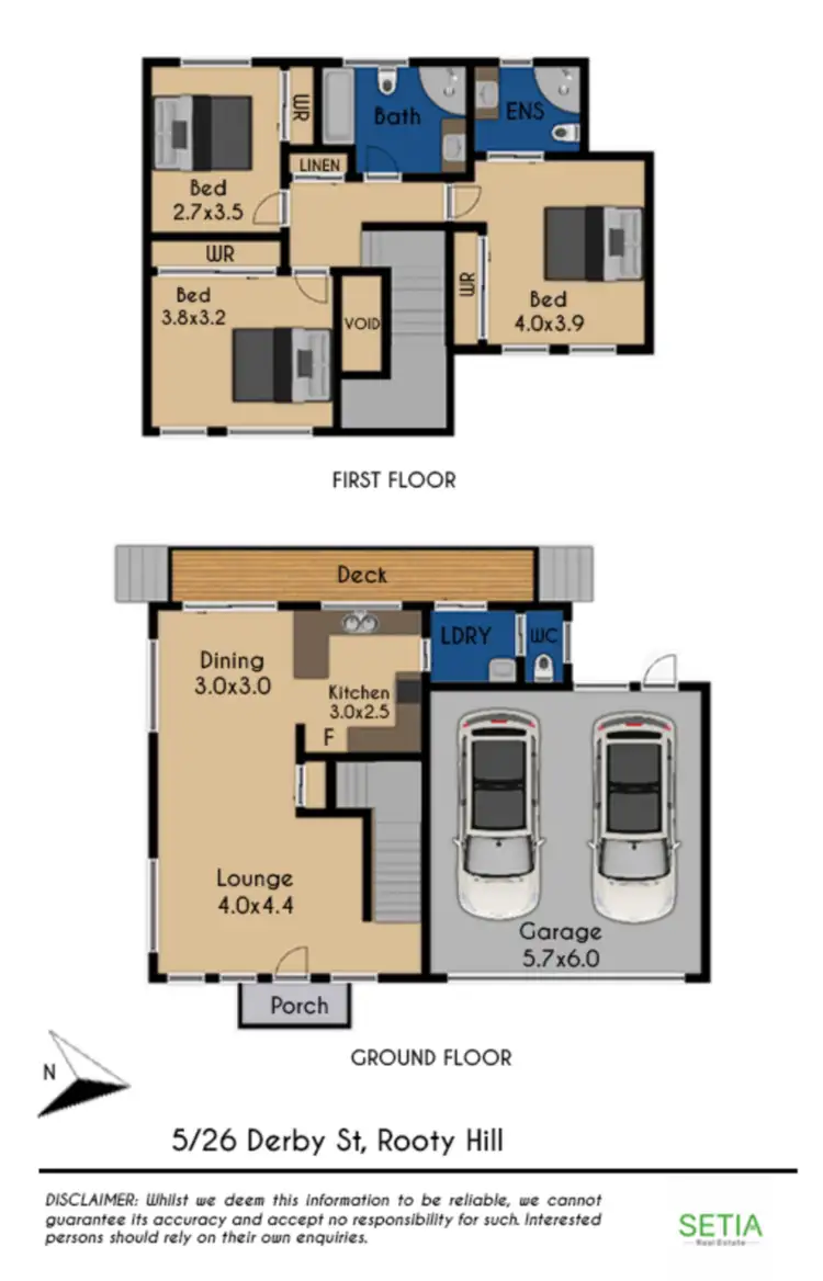 Floorplan of Homely townhouse listing, 5/24-26 Derby Street, Rooty Hill NSW 2766