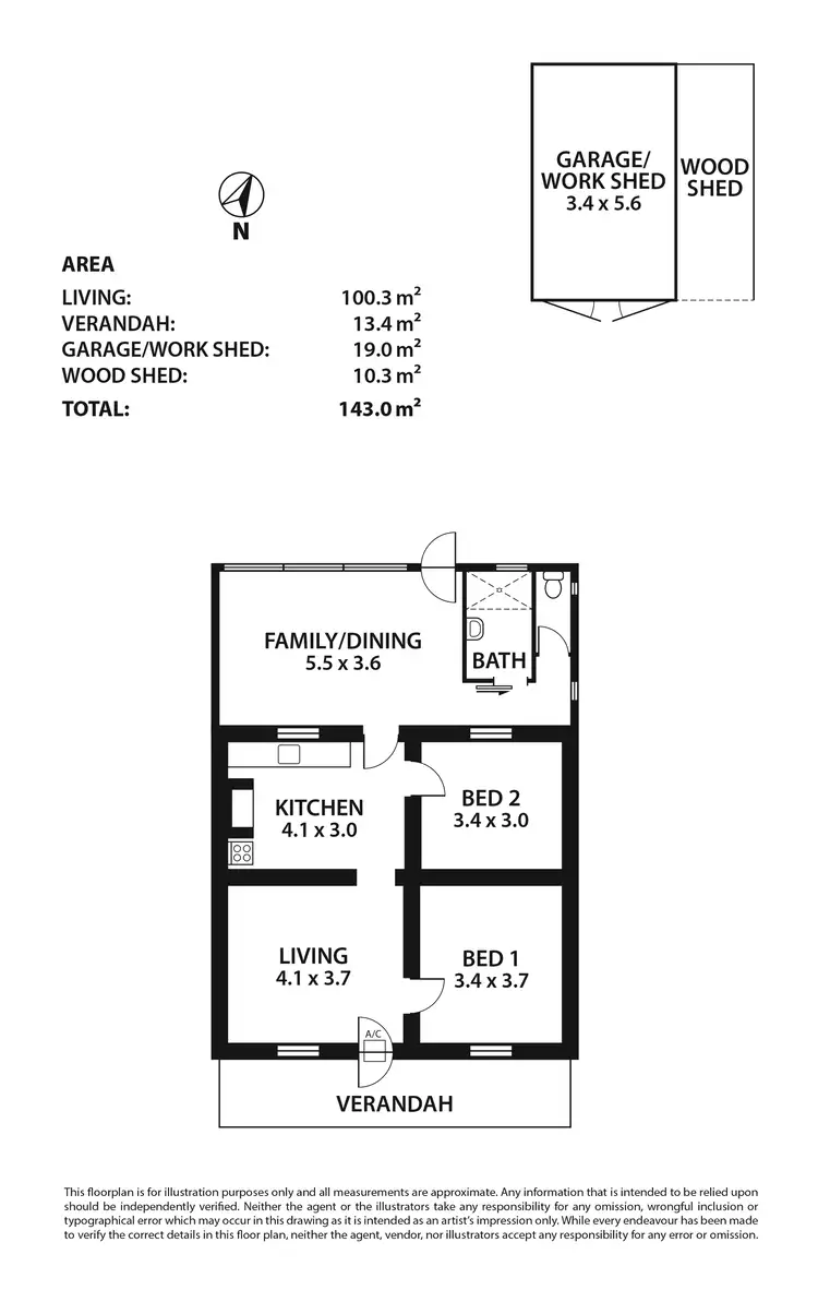 Floorplan of Homely house listing, 5 Melville Lane, Strathalbyn SA 5255