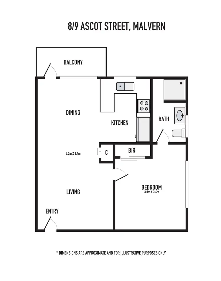 Floorplan of Homely apartment listing, 8/9 Ascot Street, Malvern VIC 3144