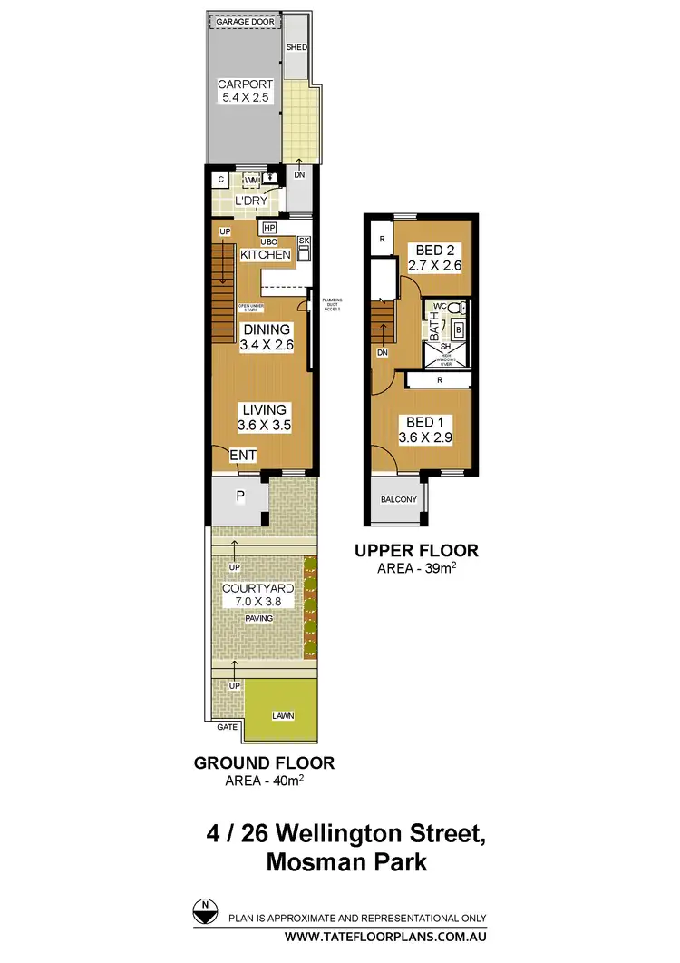 Floorplan of Homely villa listing, 4/26 Wellington Street, Mosman Park WA 6012