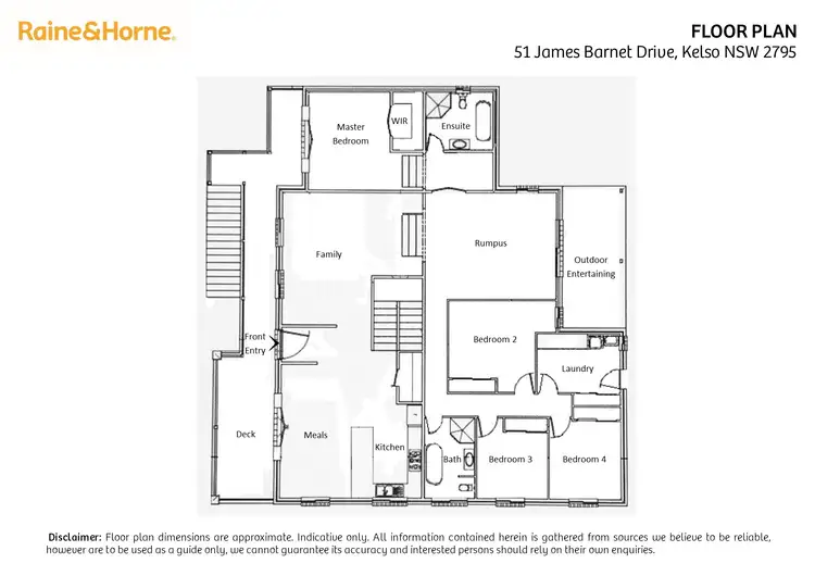 Floorplan of Homely house listing, 51 James Barnet Drive, Kelso NSW 2795