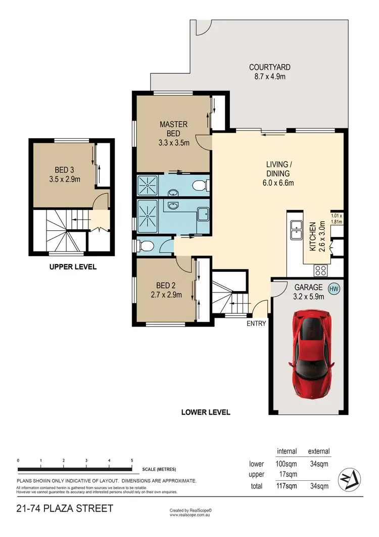 Floorplan of Homely townhouse listing, 21/74 Plaza Street, Wynnum West QLD 4178