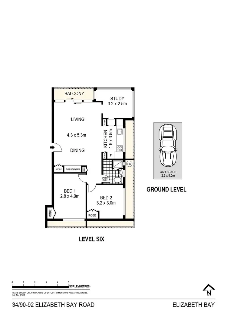 Floorplan of Homely apartment listing, 34/90-92 Elizabeth Bay Road, Elizabeth Bay NSW 2011