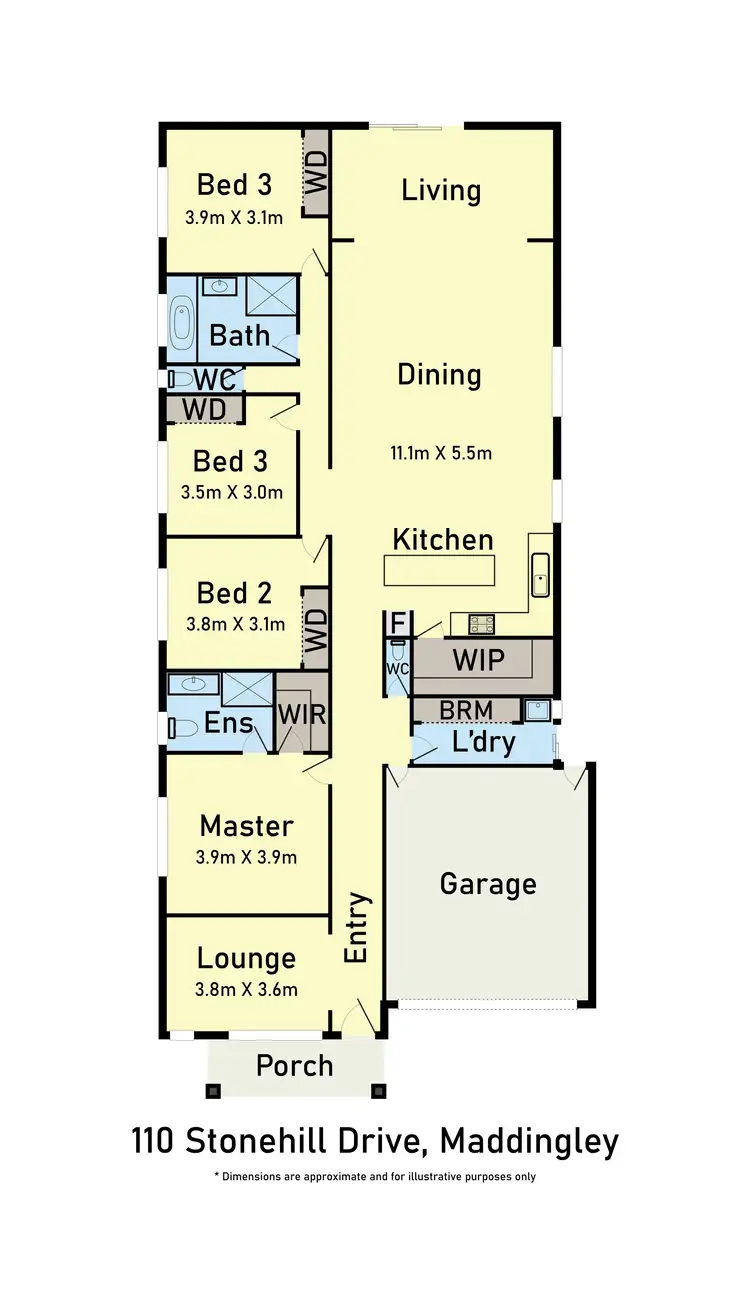 Floorplan of Homely house listing, 110 Stonehill Drive, Maddingley VIC 3340