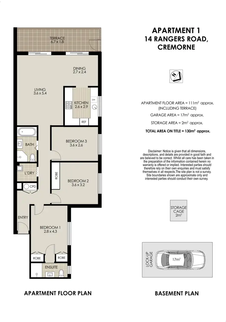 Floorplan of Homely apartment listing, 1/14 Rangers Road, Cremorne NSW 2090