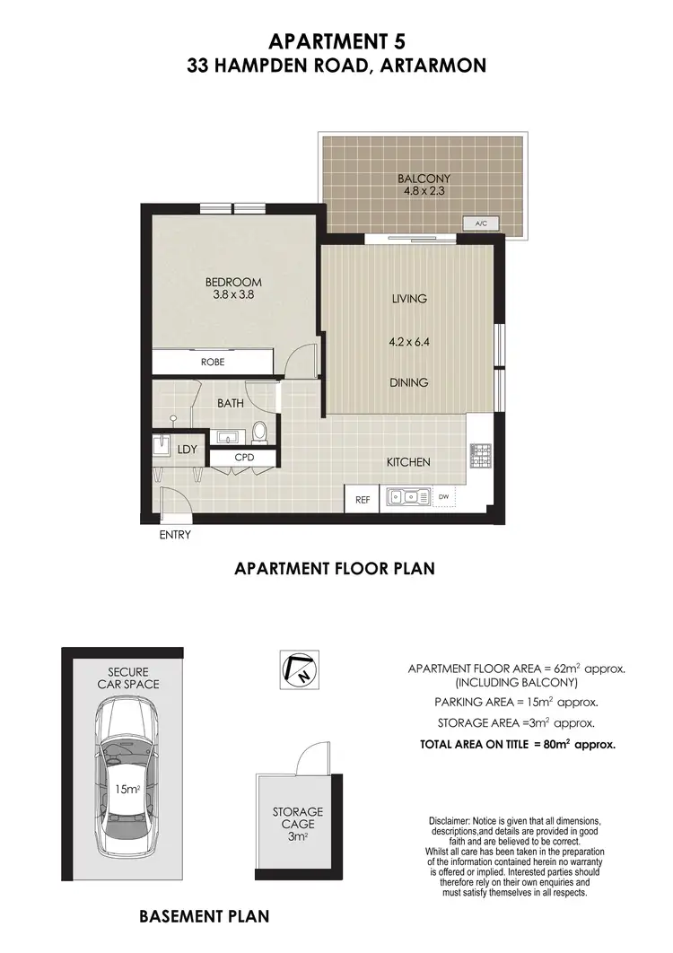 Floorplan of Homely apartment listing, 5/33 Hampden Road, Artarmon NSW 2064