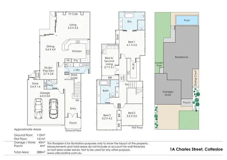Floorplan of Homely house listing, 1A Charles Street, Cottesloe WA 6011