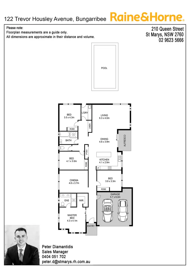 Floorplan of Homely house listing, 122 Trevor Housley Avenue, Bungarribee NSW 2767