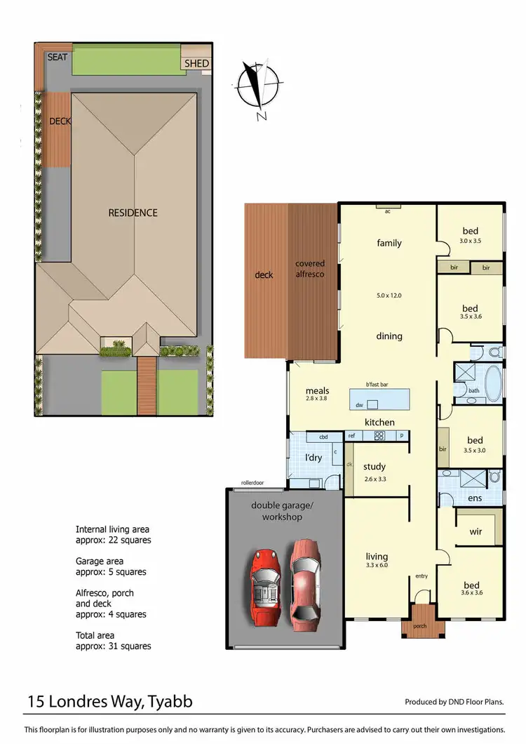 Floorplan of Homely house listing, 15 Londres Way, Tyabb VIC 3913