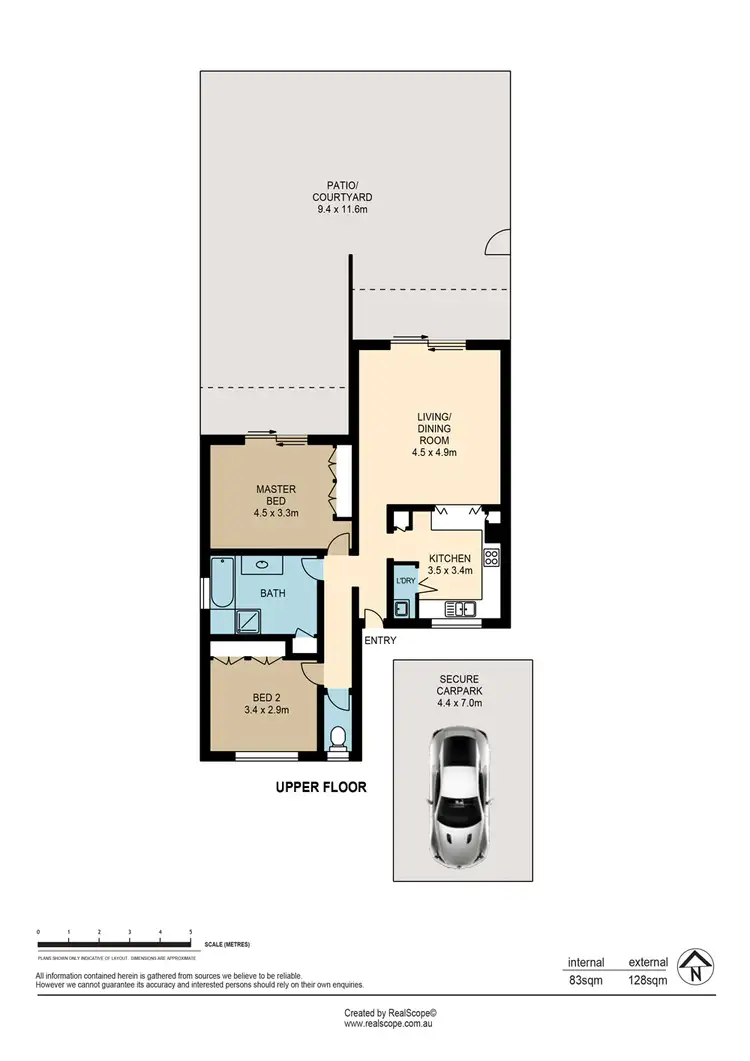 Floorplan of Homely unit listing, 5/77 Warren Street, St Lucia QLD 4067