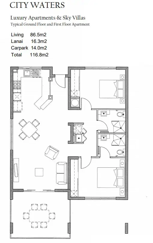 Floorplan of Homely apartment listing, 201/2-8 Rigg Street, Woree QLD 4868