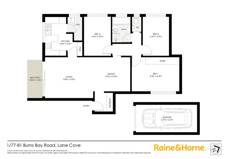 Floorplan of Homely apartment listing, 1/77-81 Burns Bay Road, Lane Cove NSW 2066