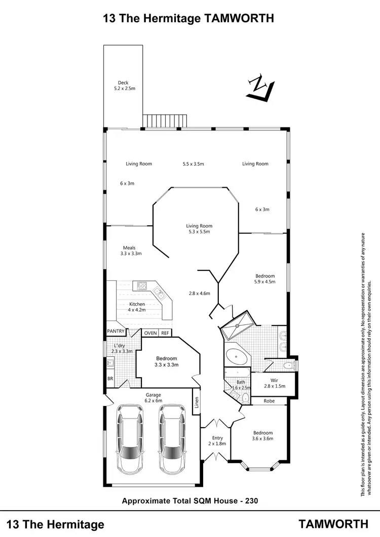 Floorplan of Homely house listing, 13 The Hermitage, Tamworth NSW 2340