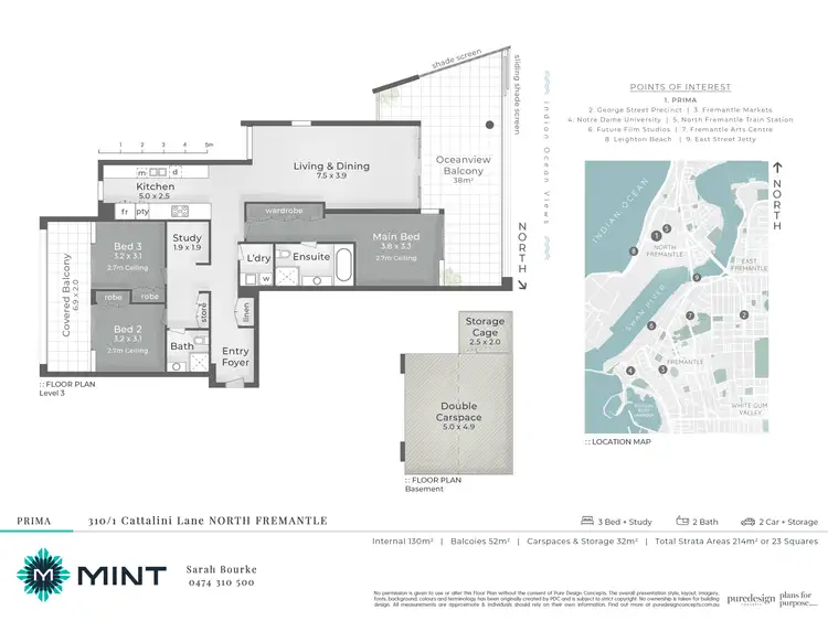 Floorplan of Homely apartment listing, 310/1 Cattalini Lane, North Fremantle WA 6159