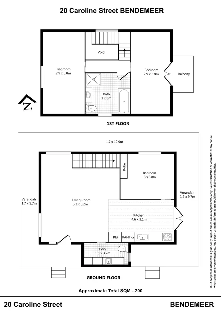 Floorplan of Homely house listing, 20 Caroline Street, Bendemeer NSW 2355