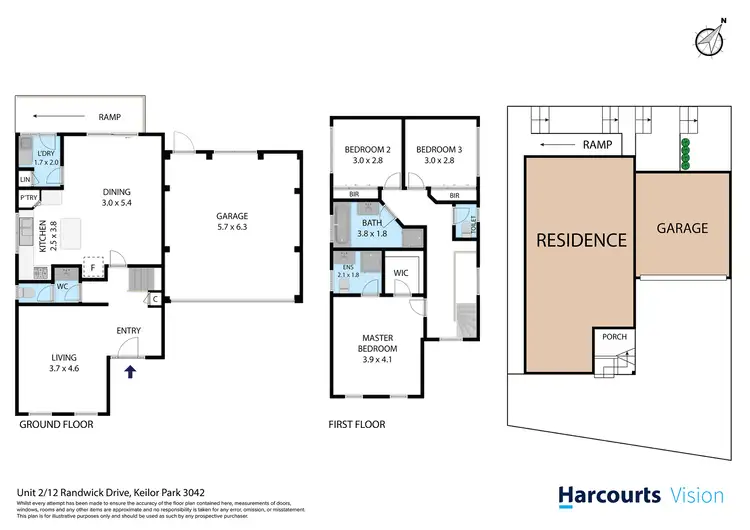 Floorplan of Homely townhouse listing, 2/12 Randwick Drive, Keilor Park VIC 3042