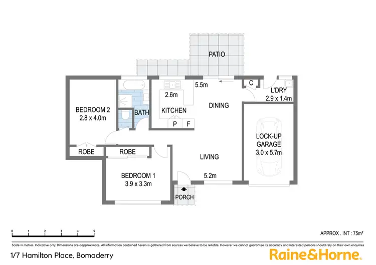 Floorplan of Homely villa listing, 1/7 Hamilton Place, Bomaderry NSW 2541