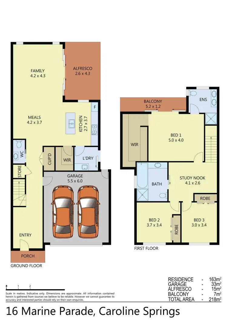 Floorplan of Homely house listing, 16 Marine Parade, Caroline Springs VIC 3023