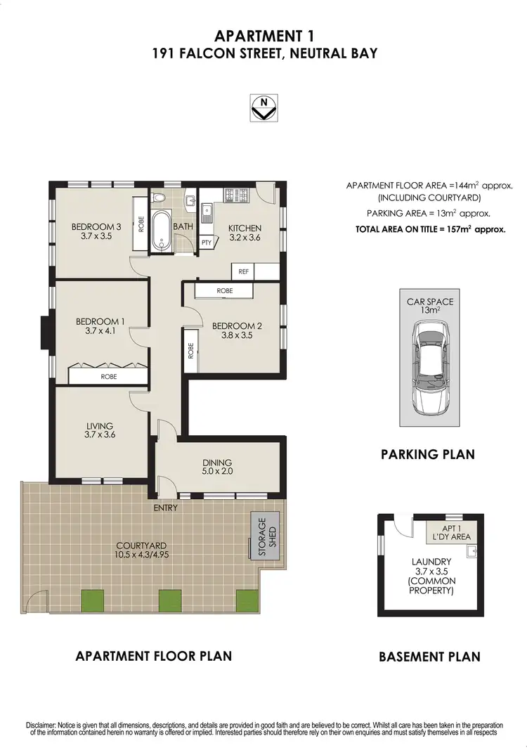 Floorplan of Homely apartment listing, 1/191 Falcon Street, Neutral Bay NSW 2089