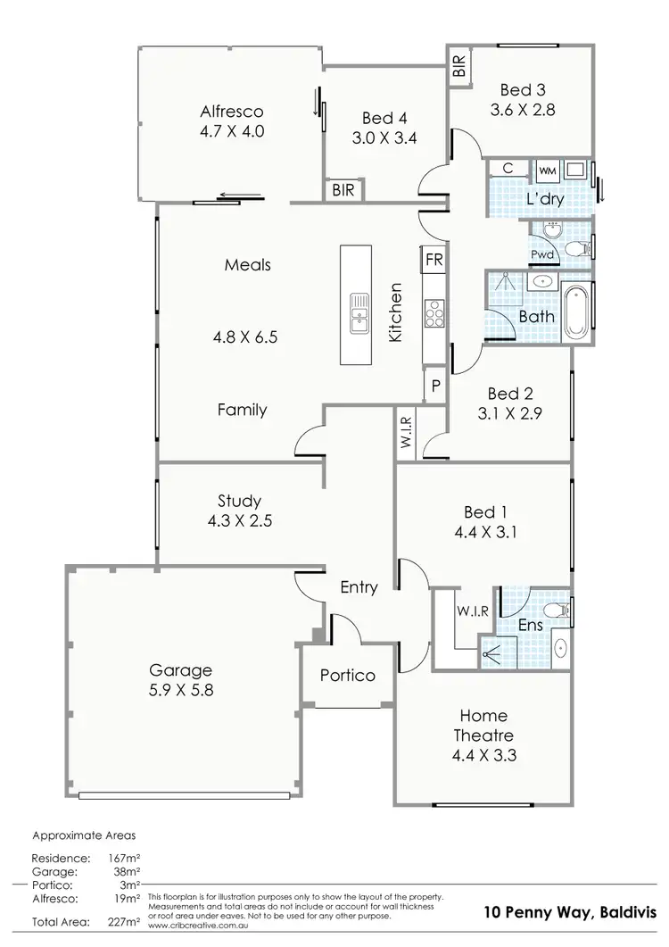 Floorplan of Homely house listing, 10 Penny Way, Baldivis WA 6171