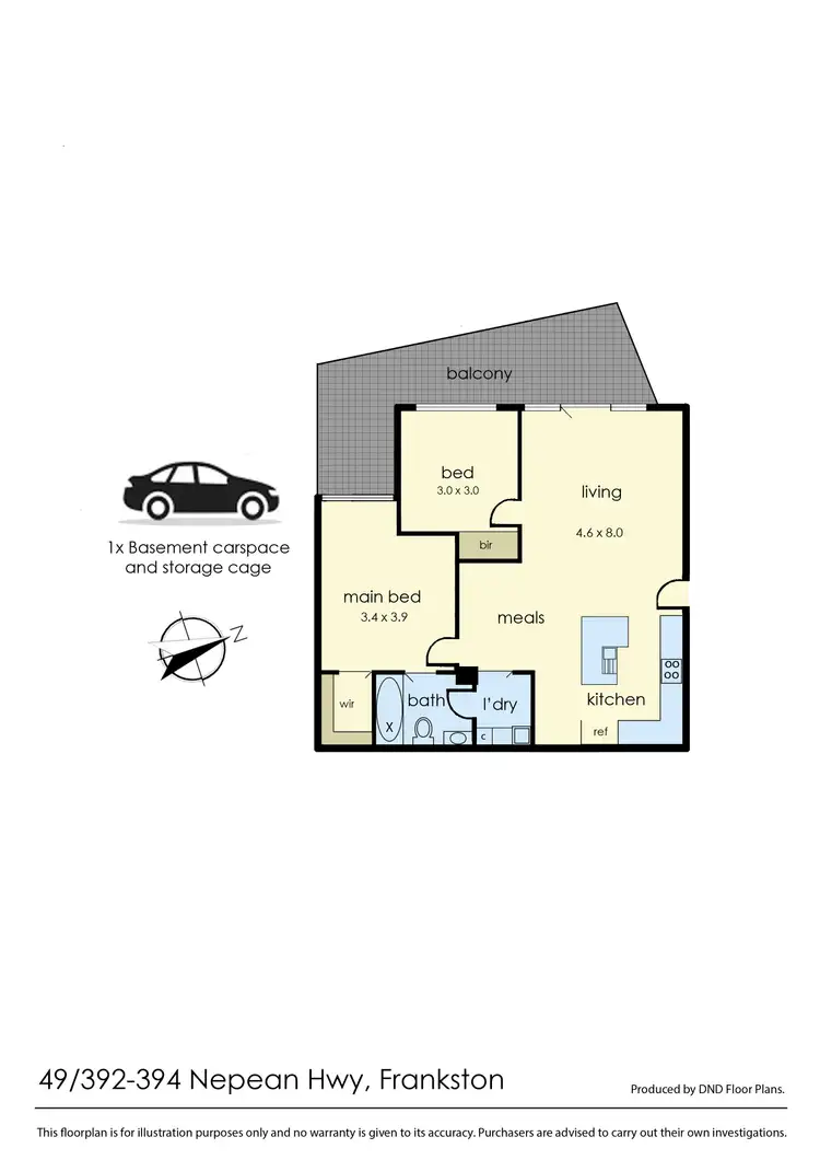 Floorplan of Homely apartment listing, 49/392-394 Nepean Highway, Frankston VIC 3199
