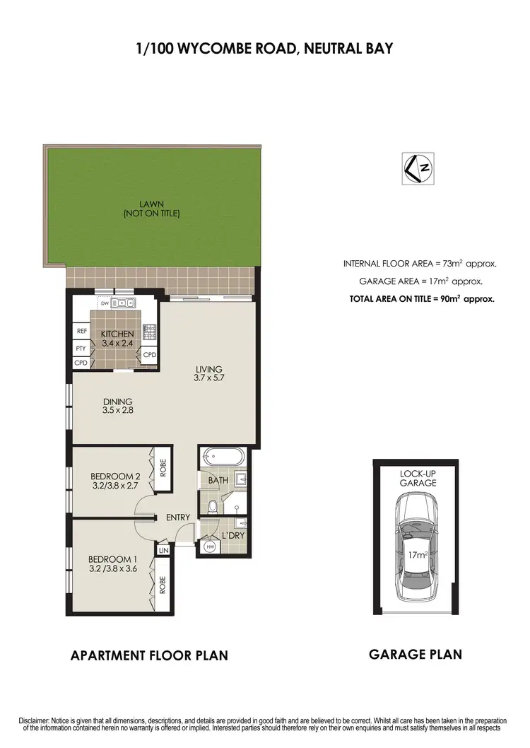 Floorplan of Homely apartment listing, 1/100 Wycombe Road, Neutral Bay NSW 2089