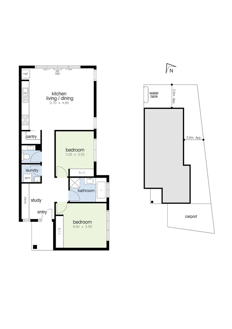 Floorplan of Homely unit listing, 3/8 McRae Avenue, St Albans VIC 3021