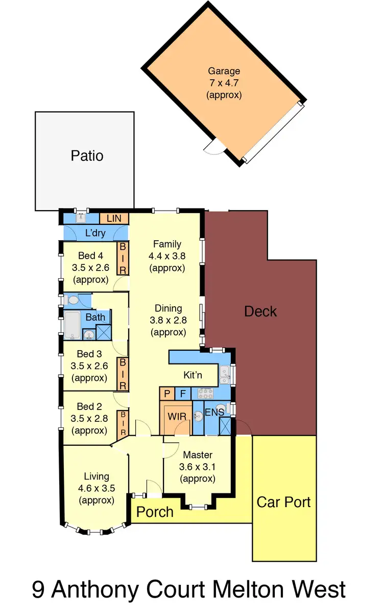 Floorplan of Homely house listing, 9 Anthony Court, Melton West VIC 3337