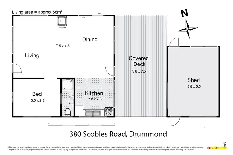 Floorplan of Homely house listing, 380 Scobles Road, Drummond VIC 3461