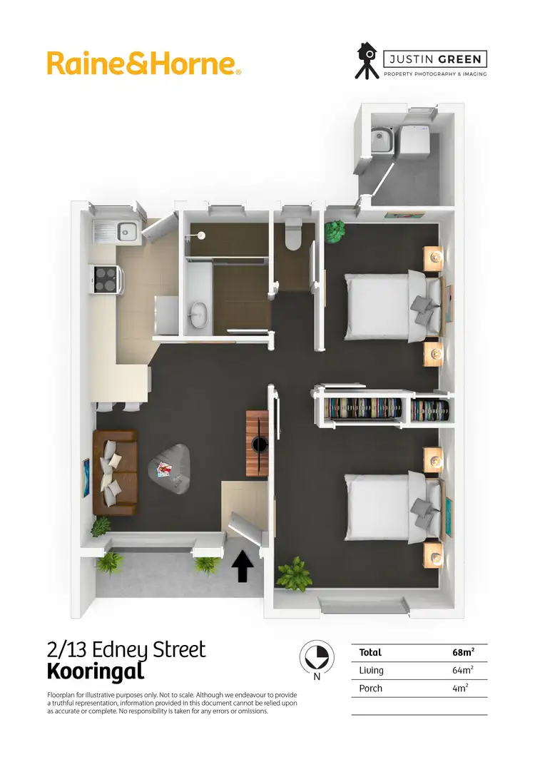 Floorplan of Homely unit listing, 2/13 Edney Street, Kooringal NSW 2650
