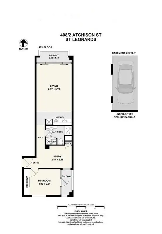 Floorplan of Homely apartment listing, 408/2-4 Atchison Street, St Leonards NSW 2065