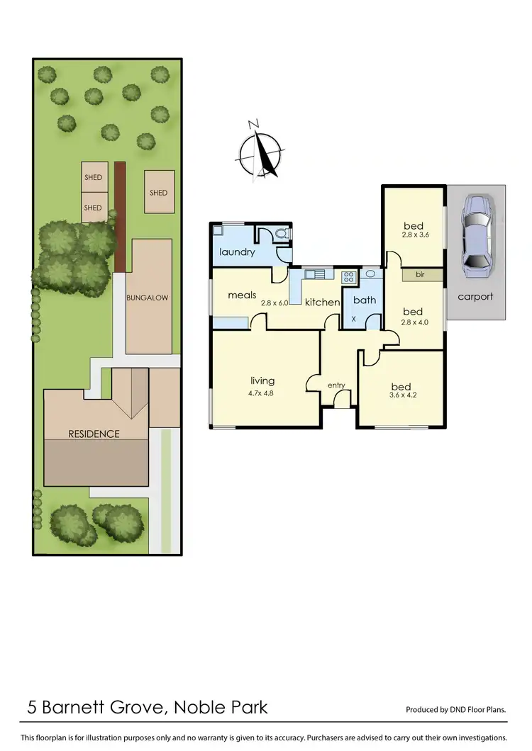 Floorplan of Homely house listing, 5 Barnett Grove, Noble Park VIC 3174