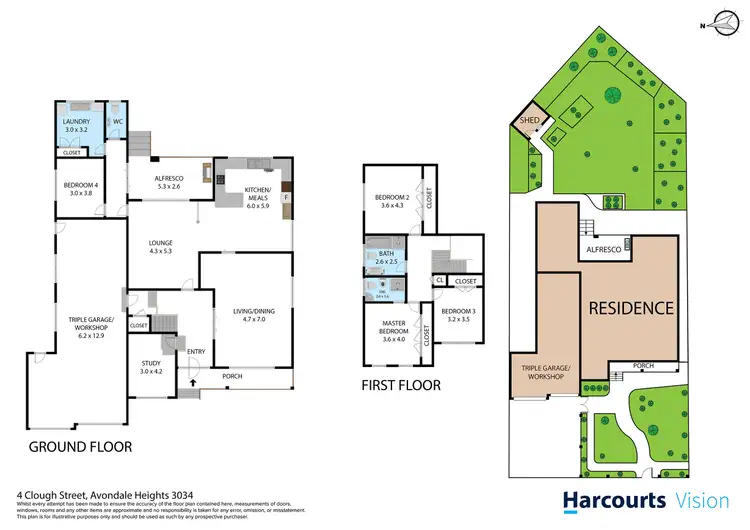 Floorplan of Homely house listing, 4 Clough Street, Avondale Heights VIC 3034