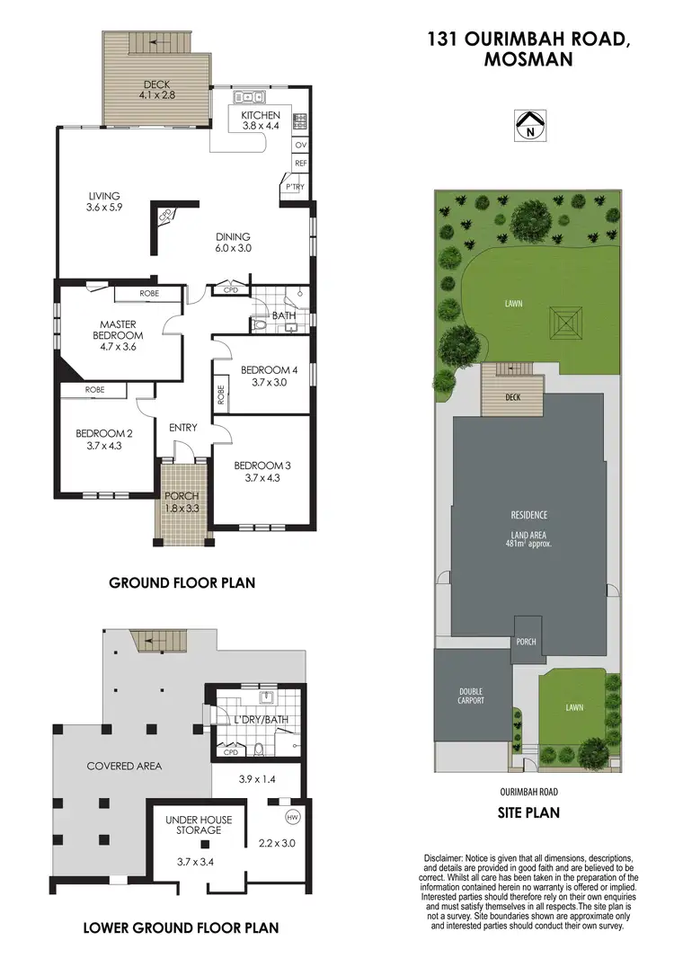 Floorplan of Homely house listing, 131 Ourimbah Road, Mosman NSW 2088