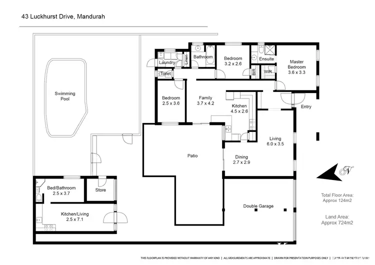 Floorplan of Homely house listing, 43 Luckhurst Drive, Mandurah WA 6210