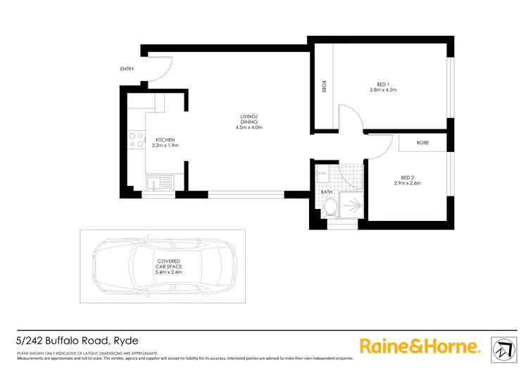 Floorplan of Homely apartment listing, 5/242 Buffalo Road, Ryde NSW 2112