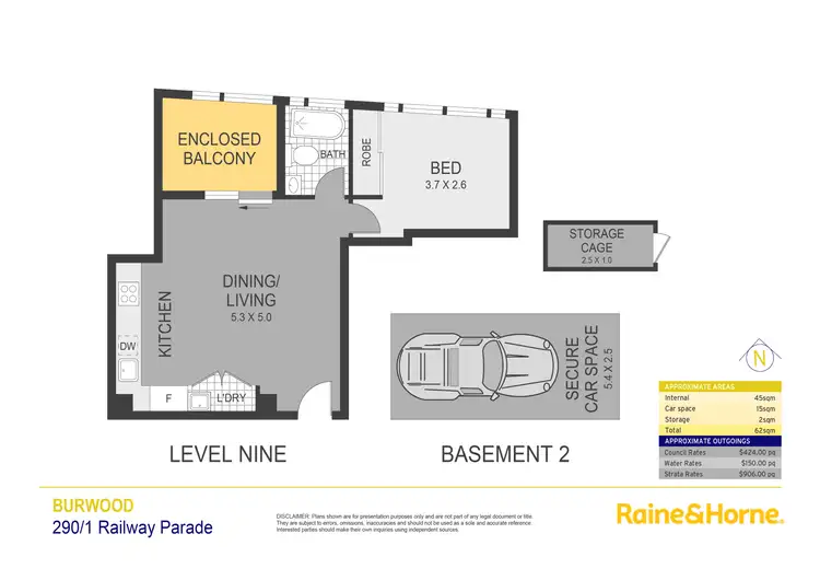 Floorplan of Homely apartment listing, 290/1 Railway Parade, Burwood NSW 2134