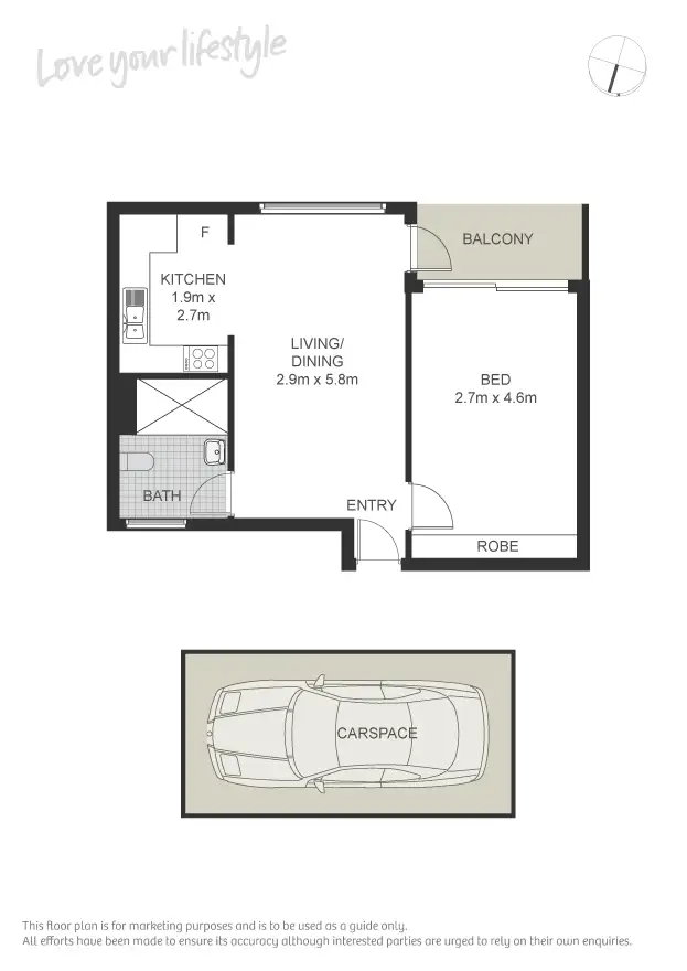 Floorplan of Homely unit listing, 1/211 Wigram Road, Forest Lodge NSW 2037