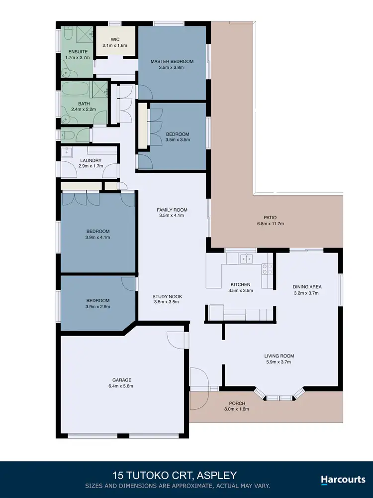 Floorplan of Homely house listing, 15 Tutoko Court, Aspley QLD 4034
