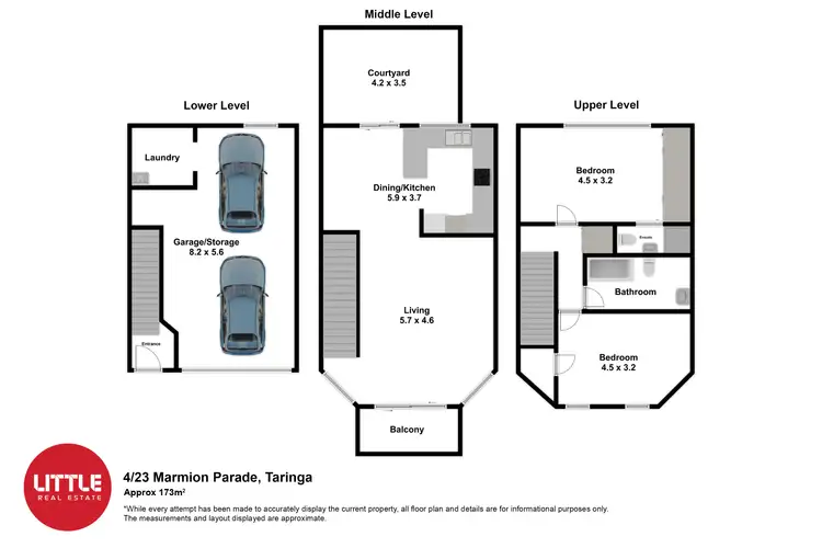 Floorplan of Homely townhouse listing, 4/23 Marmion Parade, Taringa QLD 4068