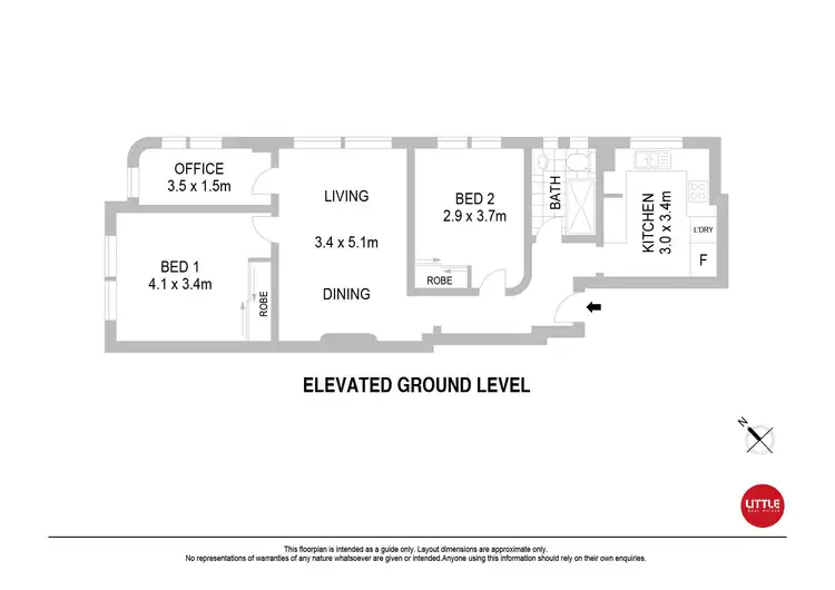 Floorplan of Homely apartment listing, 2/123 Old South Head Road, Bondi Junction NSW 2022