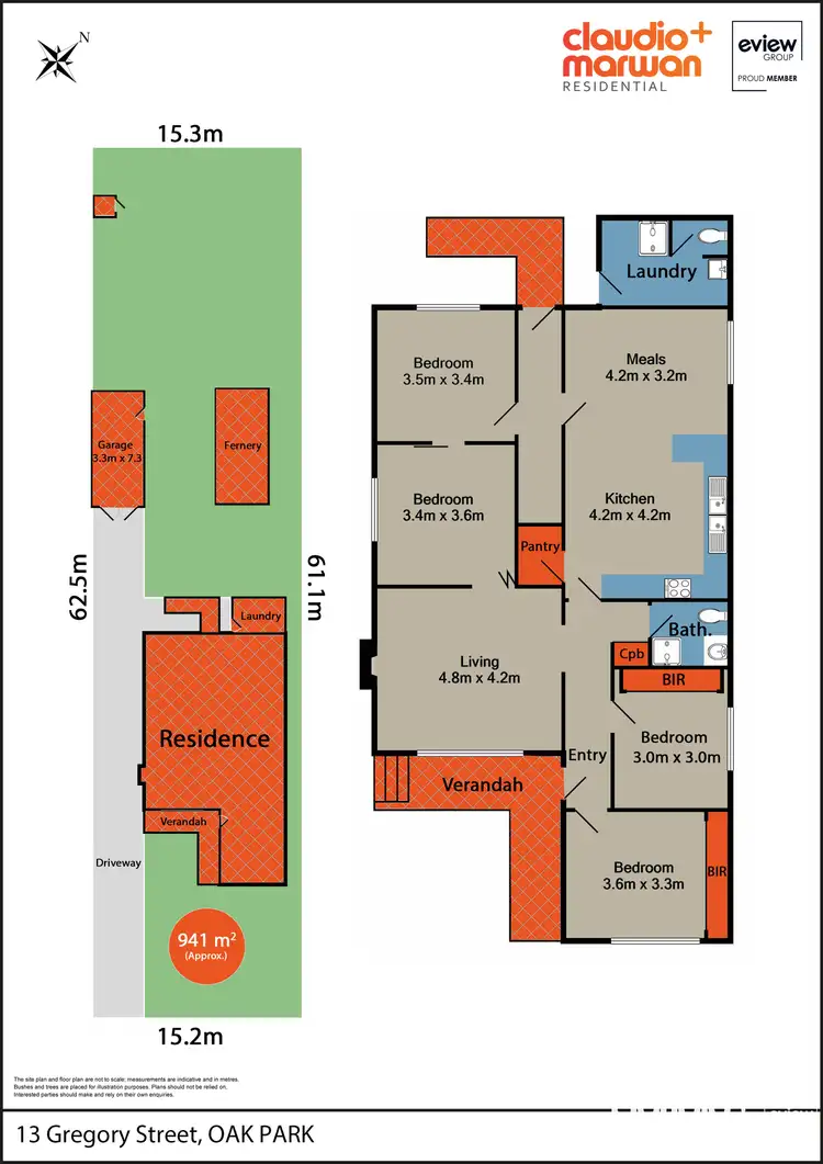 Floorplan of Homely house listing, 13 Gregory Street, Oak Park VIC 3046