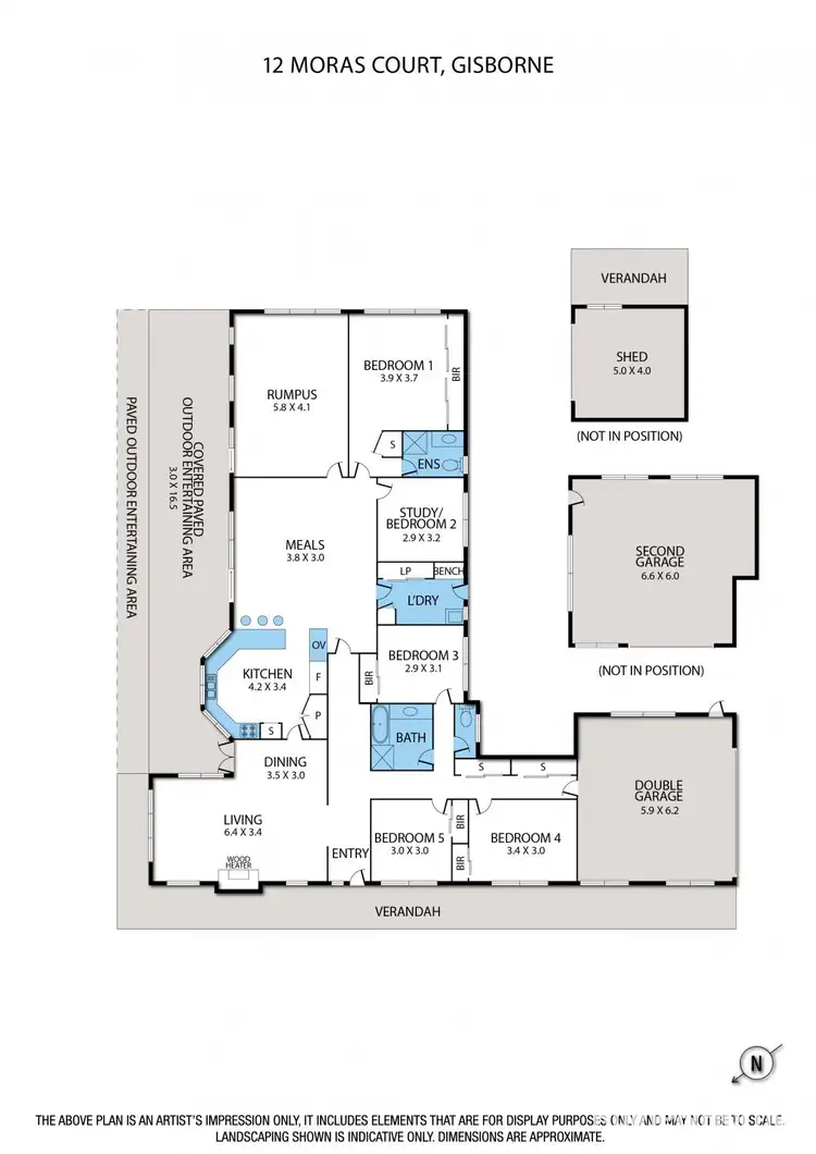 Floorplan of Homely house listing, 12 Moras Court, Gisborne VIC 3437