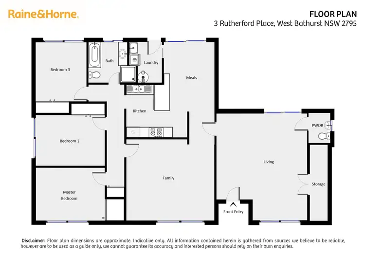 Floorplan of Homely house listing, 3 Rutherford Place, West Bathurst NSW 2795