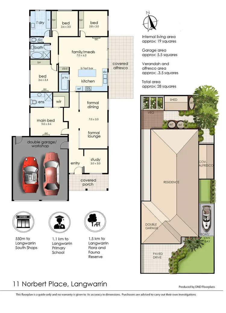 Floorplan of Homely house listing, 11 Norbert Place, Langwarrin VIC 3910