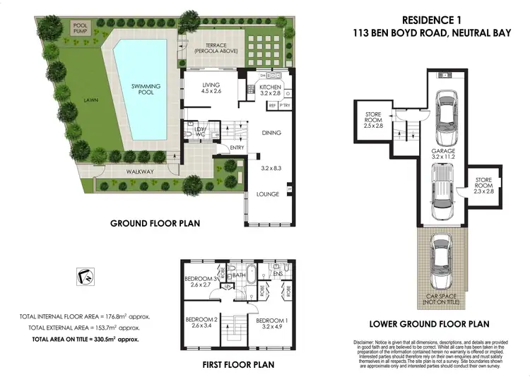 Floorplan of Homely townhouse listing, 1/113 Ben Boyd Road, Neutral Bay NSW 2089