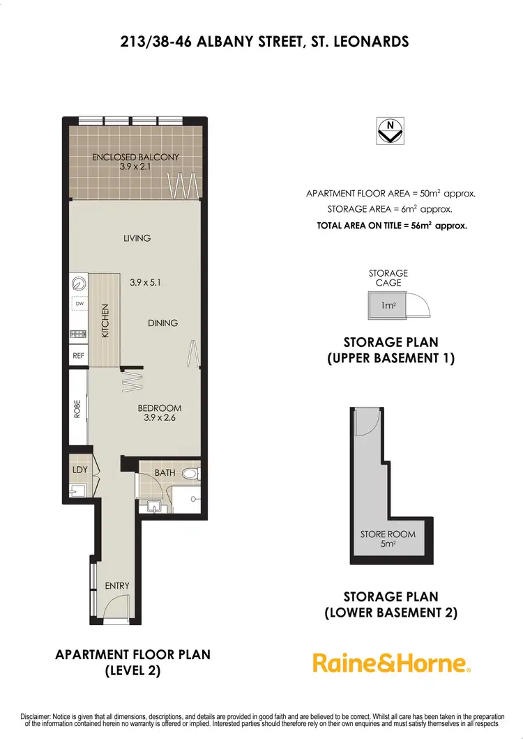 Floorplan of Homely studio listing, 213/38-46 Albany Street, St Leonards NSW 2065