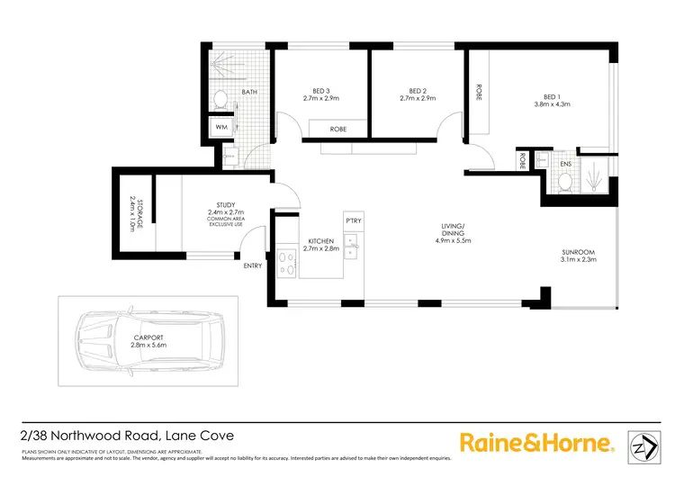 Floorplan of Homely apartment listing, 2/38 Northwood Road, Lane Cove NSW 2066